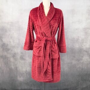 Soft Surroundings Women Robe Medium Cozy Plush Lounge Sleepwear Loungewear
